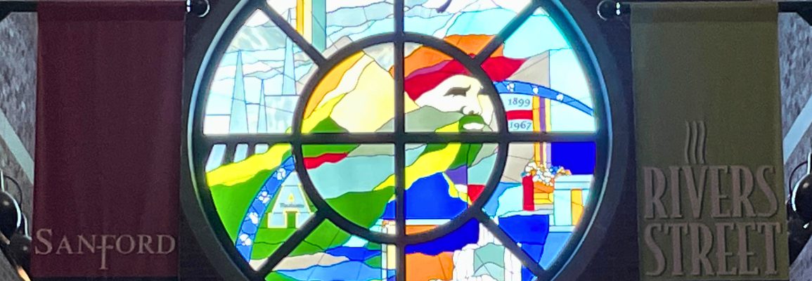 Stained glass at Central Dining Hall