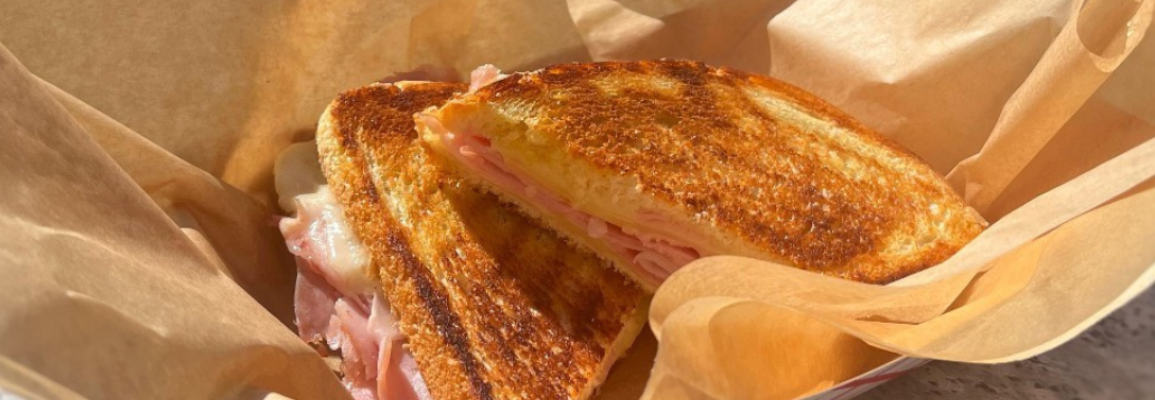 grilled ham and cheese at the Carving Board in Sanford Commons Food Court