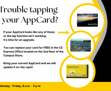 Visit the CS Express Office to update an old student ID card