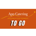 App Catering in serif font over Appalachian swoosh and bird with