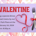 Be Mine themed Valentine Dinner at Park Place at the Pond 