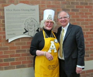 Alice G. Roess with Chancellor Peacock