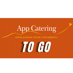 App Catering in serif font over Appalachian swoosh and bird with