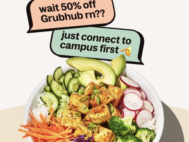 50% off your first Grubhub order